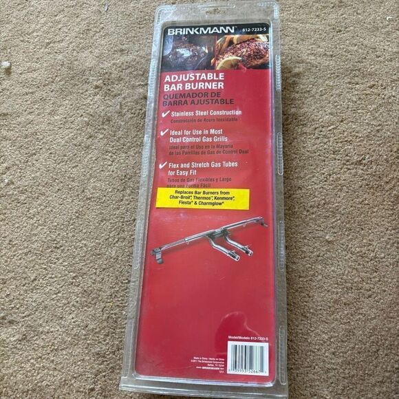 Brinkmann Adjustable Bar Burner 812-7233-S *New* - Picture 1 of 4